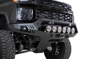 Chevrolet Silverado 2500 Bumper - Front - Addictive Desert Designs - Bomber HD - Hammer Black with Satin Black panels - `20-`27 Chevrolet Silverado 2500 Bumper - Front - Addictive Desert Designs - Bomber HD - Hammer Black with Satin Black panels - `20-`27